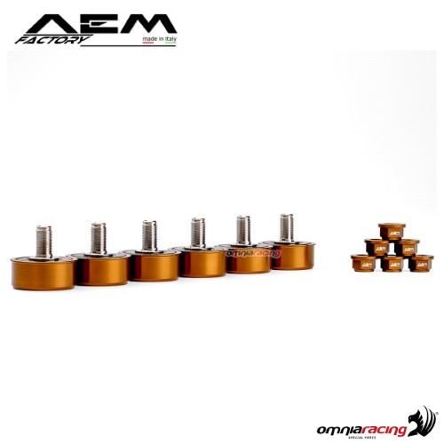 AEM titanium rubber dumpers racer bronze for Ducati Panigale 1199 Superleggera