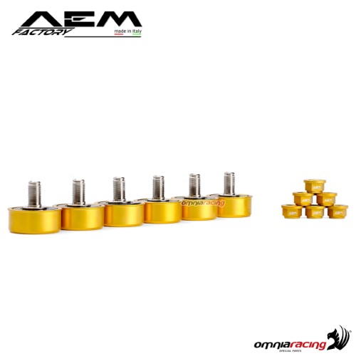 AEM titanium rubber dumpers pepita gold for Ducati Panigale 1199 Superleggera