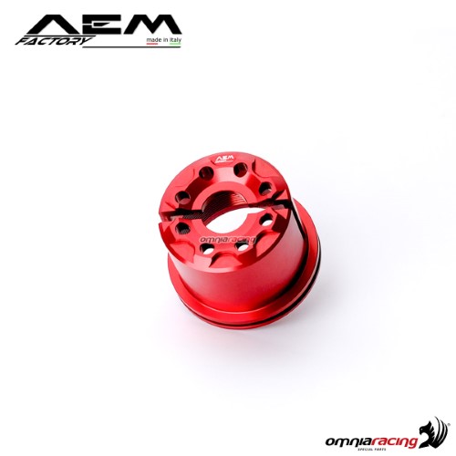 AEM steering stem nut lava red for Ducati Panigale 1199 Superleggera