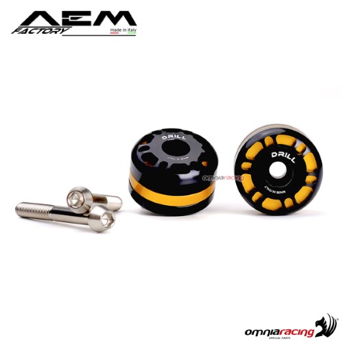 AEM expansion handlebar ends pepita gold for Ducati Panigale 1199 Superleggera