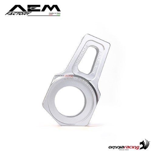 AEM ergal chain adjuster 24mm axle rodhium silver for Ducati Scrambler Icon
