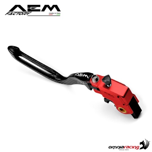 AEM carbon brake lever for Brembo OEM master cylinder lava red for Ducati Panigale 1199 Superleggera