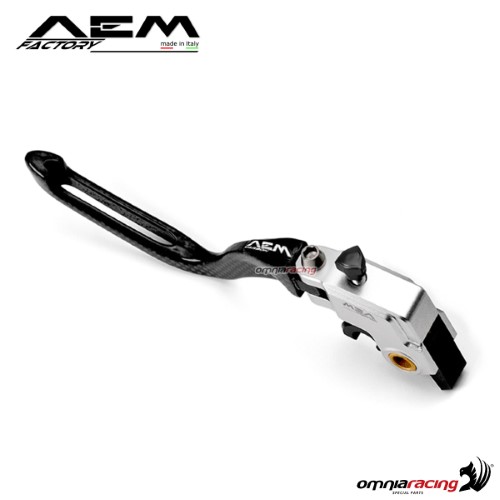 AEM carbon brake lever for Brembo OEM master cylinder rodhium silver for Ducati Panigale 1199/R/S