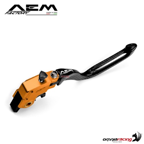 AEM carbon clutch lever for Brembo OEM master cylinder bronze Ducati Panigale 1199 Superleggera