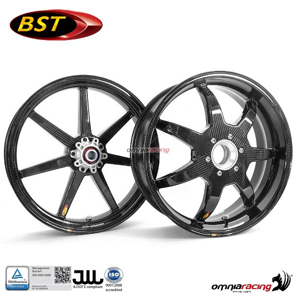 Pair of carbon fiber wheels BST Black Mamba 3.5x17" & 6x17" Triumph Speed Triple 1050/ABS 2006>2007