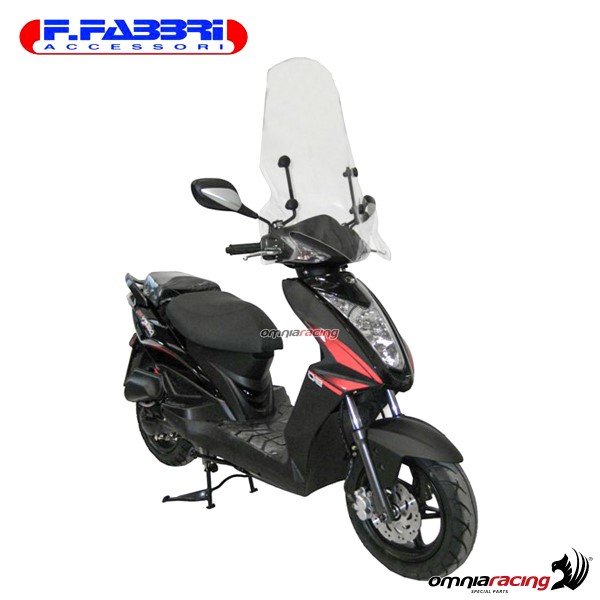 Parabrezza trasparente Fabbri scooter per Kymco Agility 50RS 2009>2012