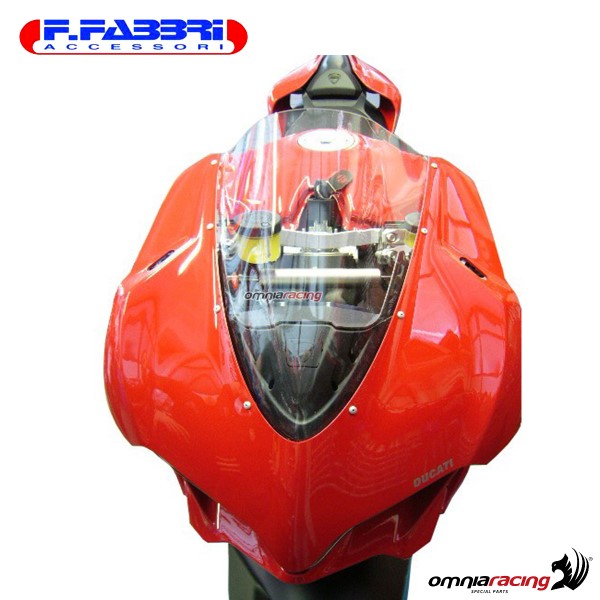Fabbri double bubble trasparent windshield for Ducati Panigale 1299/S 2015>2016