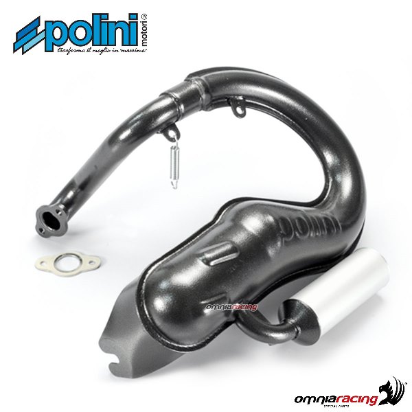 Marmitta completa Polini con silenziatore in alluminio per Vespa 125 Primavera/ET3