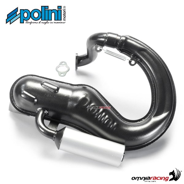 Polini full system muffler with aluminum silencer for Vespa 50 HP FL2