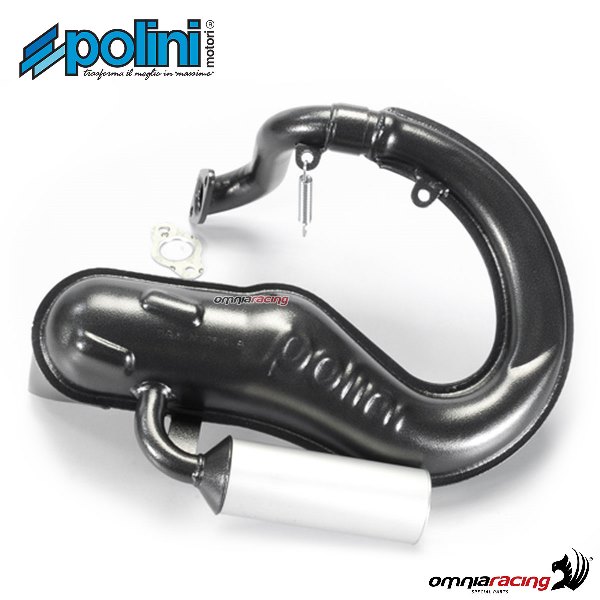 Marmitta completa Polini con silenziatore in alluminio per Vespa 125 PK/ETS/XL