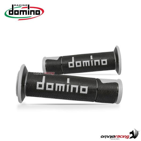 DOMINO COPPIA MANOPOLE NERO/BIANCO RACING, A45041C4640B7-0 : :  Auto e Moto