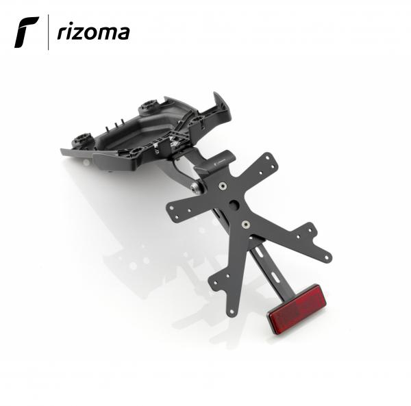 Rizoma FOX adjustable license plate kit + light black aluminum for Ducati Monster 696/796/1100 Evo