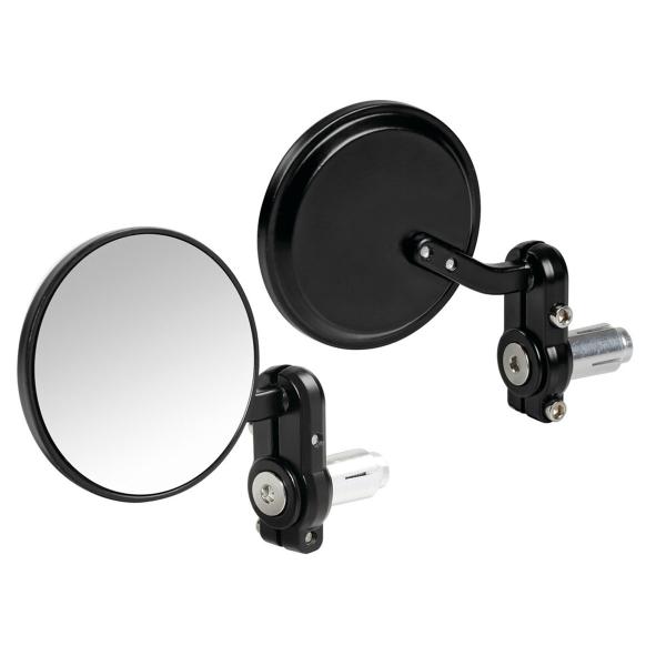 Lampa Dernier pair of rearview mirrors racing black aluminium 13-18mm