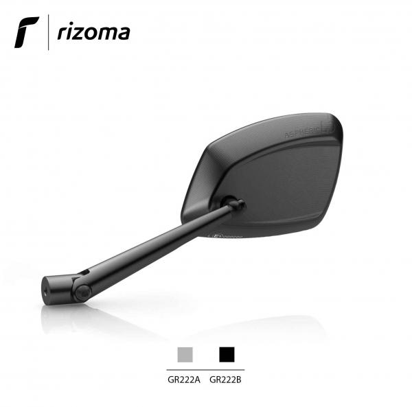 Rizoma 4D RS aluminum mirror approved black color