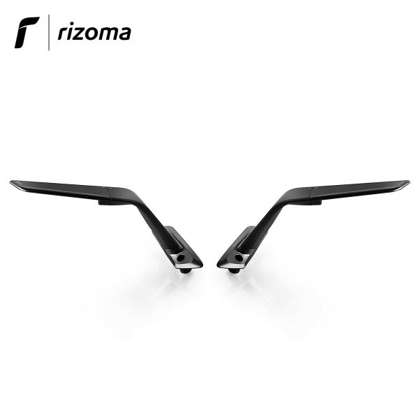 Pair of Rizoma Stealth naked mirrors in black aluminum for Yamaha Tmax 560 2022>