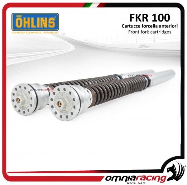 Pair of fork cartridges Ohlins TTX FKR100 with springs for Ducati Panigale V4R (Ohlins) 2019-2022