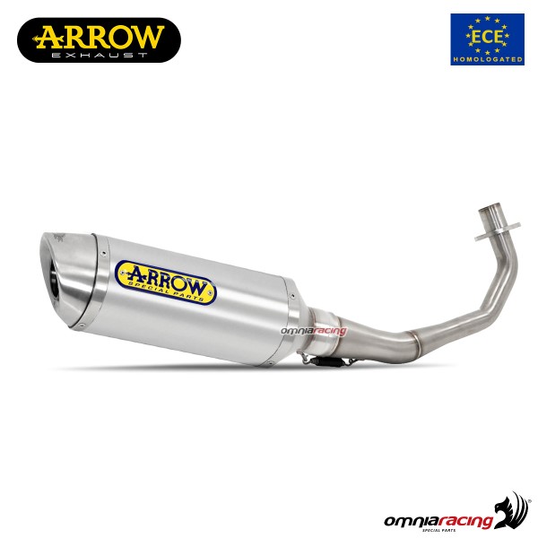 Impianto di scarico completo Arrow Thunder omologato in alluminio per Honda CB125R 2004>2010