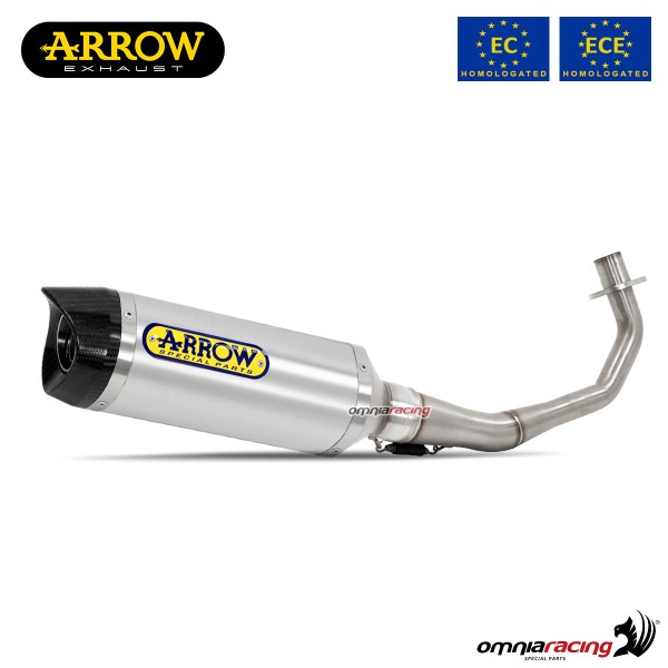 Impianto di scarico completo Arrow Thunder omologato in alluminio per Honda CB125R 2018>2020