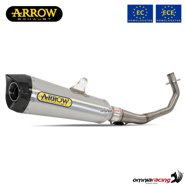 Impianto di scarico completo Arrow X-Cone omologato in acciaio per Honda CB125R 2018>2020