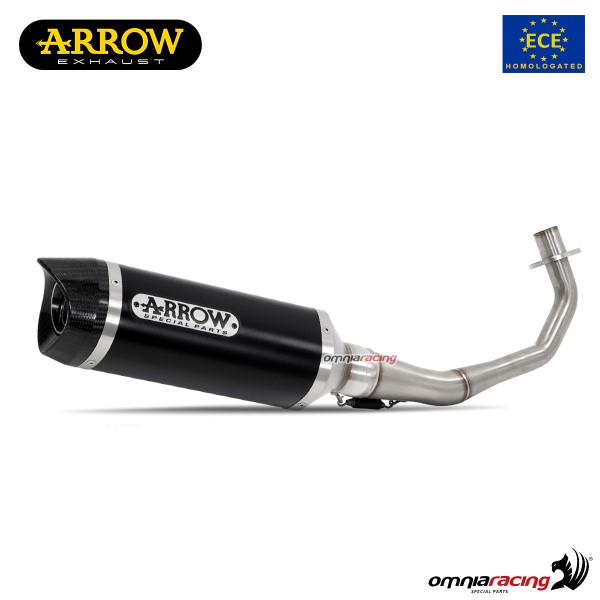 Arrow full system exhaust approved in dark aluminum for Honda CB125R 2018>2020