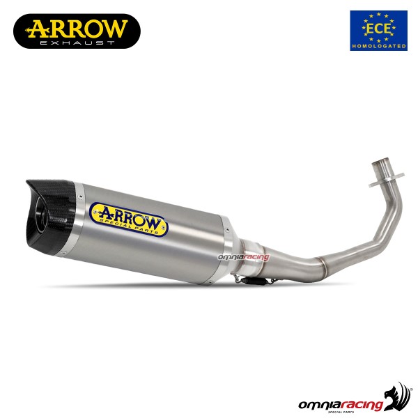 Impianto di scarico completo Arrow Thunder omologato in alluminio per Honda CB125R 2018>2020