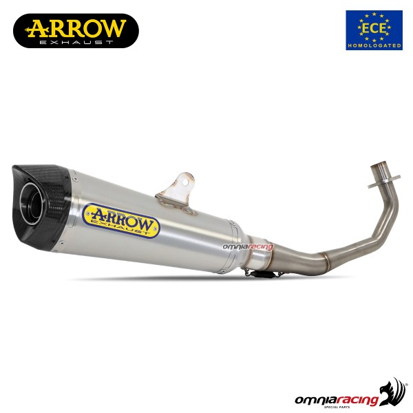 Impianto di scarico completo Arrow X-Cone omologato in acciaio per Honda CB125R 2018>2020