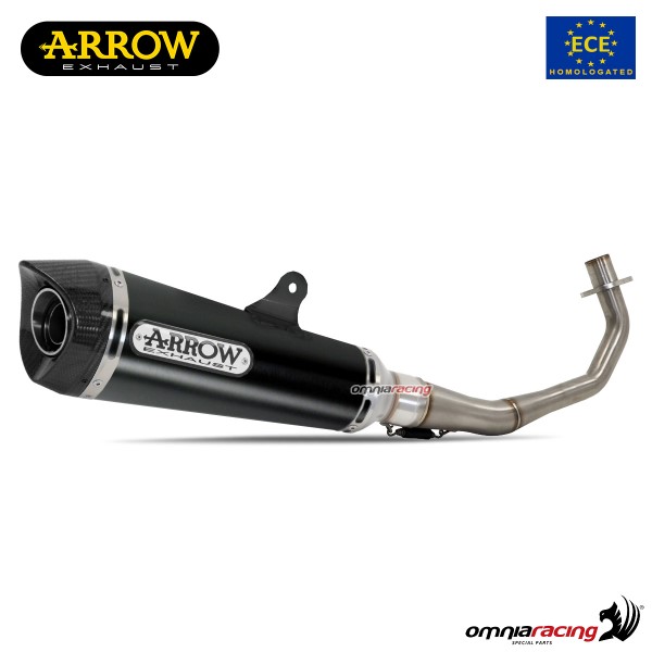 Arrow full system exhaust approved in steel dark for Honda CB125R 2018>2020