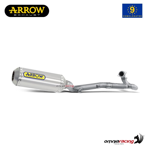 Impianto di scarico completo Arrow Thunder omologato in alluminio per Honda XR125L 2004>2005