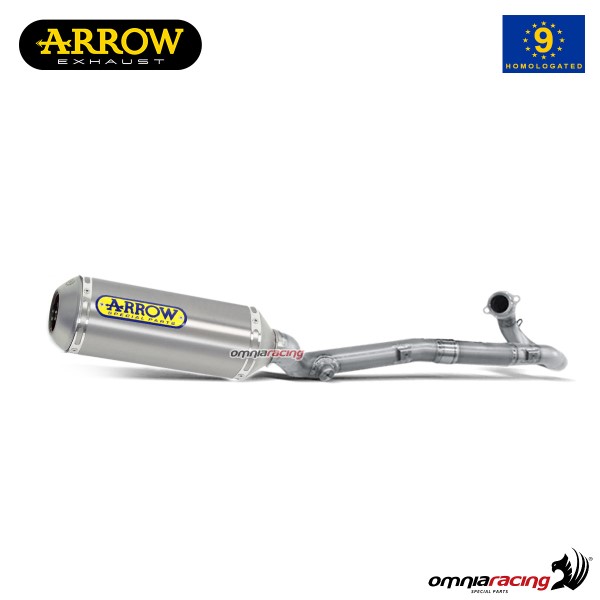 Impianto di scarico completo Arrow Thunder omologato in titanio per Honda XR125L 2004>2005