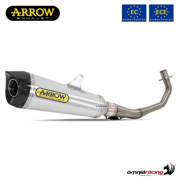 Impianto di scarico completo Arrow X-Cone omologato in acciaio per Honda MSX125 2016>2020