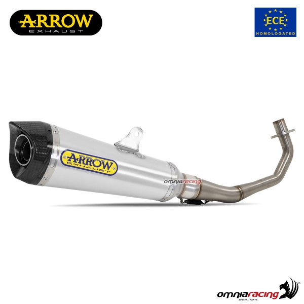 Impianto di scarico completo Arrow X-Cone omologato in acciaio per Honda MSX125 2016>2020