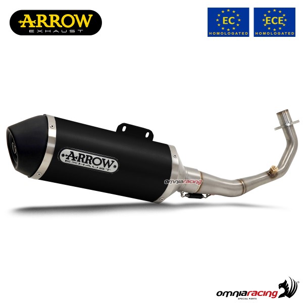 Scarico completo Arrow Urban omologato in alluminio dark per Piaggio Vespa GTS125ie 2017>2018