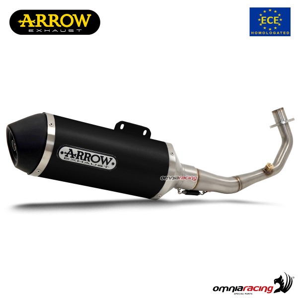 Arrow full system exhaust approved in dark aluminum for Piaggio Vespa GTS300 2021>2023