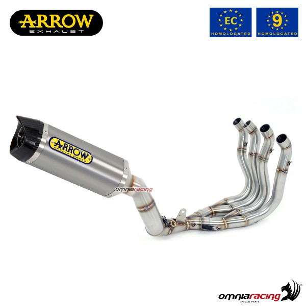 Impianto di scarico completo Arrow Thunder omologato in titanio per Yamaha XJ6/Diversion 2009>2015