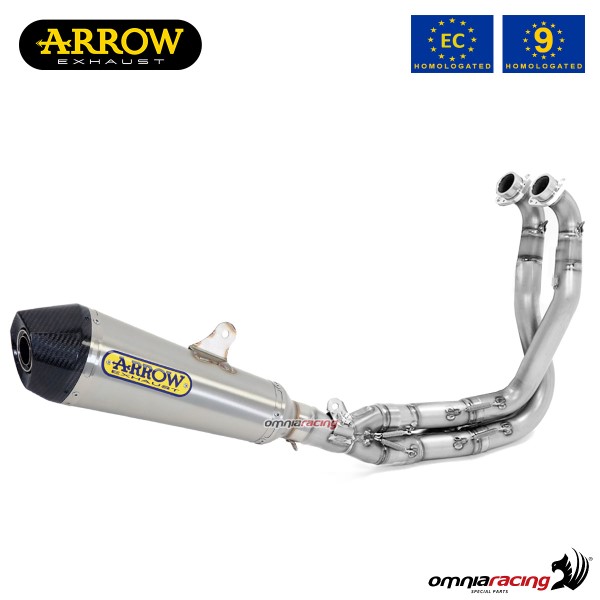 Impianto di scarico completo Arrow X-Kone omologato in acciaio per Kawasaki ER6F 2012>2016