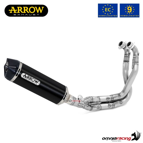 Arrow full system exhaust approved in dark aluminum for Kawasaki Versys 650 2017>2023