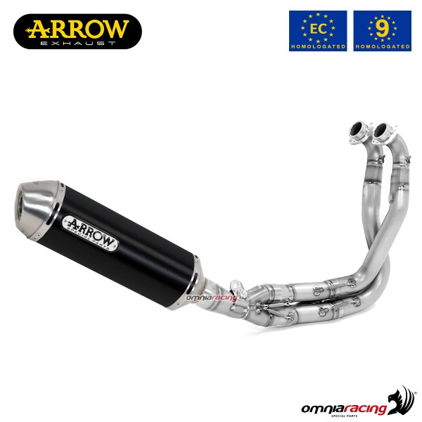 Arrow full system exhaust approved in dark aluminum for Kawasaki Versys 650 2017>2023