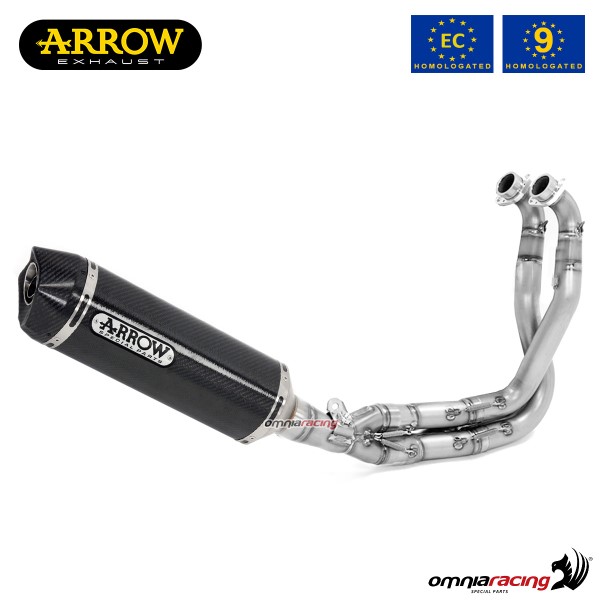 Arrow full system exhaust approved in carbon for Kawasaki Versys 650 2017>2023