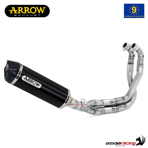 Arrow full system exhaust approved in dark aluminum for Kawasaki Versys 650 2017>2023