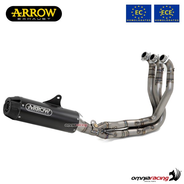 Arrow full system exhaust approved in Inox dark for Yamaha XSR900 2016>2020