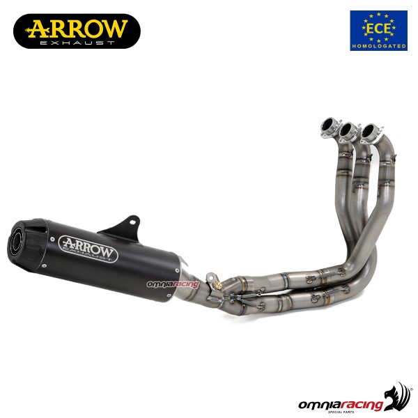 Arrow full system exhaust approved in Inox dark for Yamaha XSR900 2016>2020