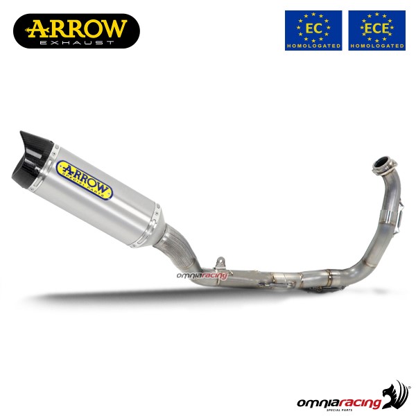 Arrow full system exhaust approved in aluminum for Suzuki GSXS125/GSXR125 2017>2020