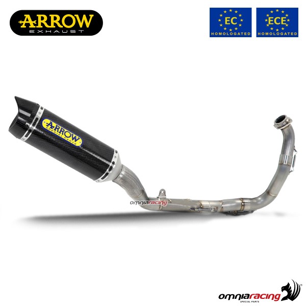 Scarico completo Arrow Thunder omologato in carbonio per Suzuki GSXS125/GSXR125 2017>2020