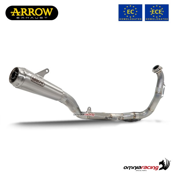 Arrow full system exhaust approved in steel for Suzuki GSXS125/GSXR125 2017>2020