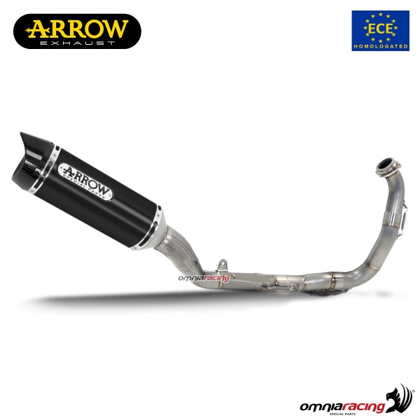 Scarico completo Arrow Thunder omologato in alluminio dark per Suzuki GSXS125/GSXR125 2017>2020