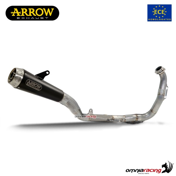 Arrow full system exhaust approved in steel dark for Suzuki GSXS125/GSXR125 2017>2020