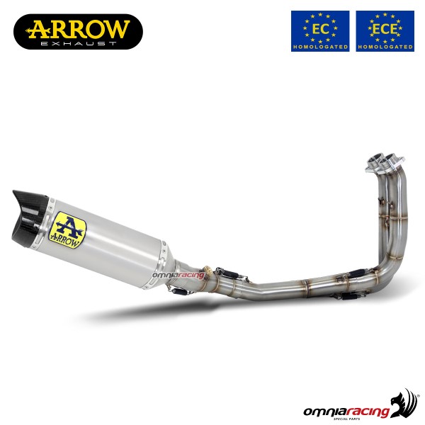 Impianto di scarico completo Arrow Thunder omologato in alluminio per Yamaha MT07 2021>