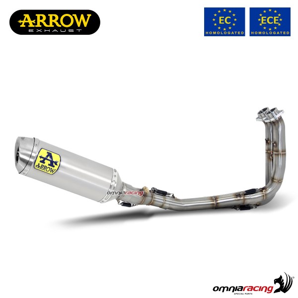 Impianto di scarico completo Arrow Thunder omologato in alluminio per Yamaha MT07 2021>