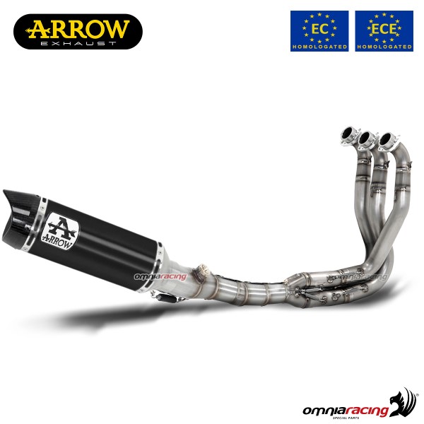 Impianto di scarico completo Arrow Thunder omologato in alluminio dark per Yamaha MT09 2021>