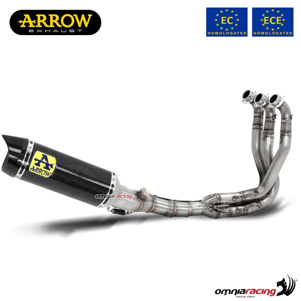 Impianto di scarico completo Arrow Thunder omologato in carbonio per Yamaha MT09 2021>